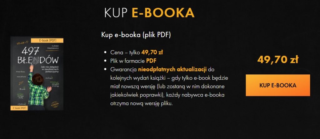 e-book 497 błędów cena